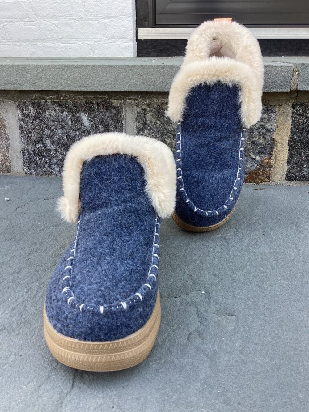 Denim, Cozy, Plush-Lined Ankle Boots, Booties, Women's Size 6.5